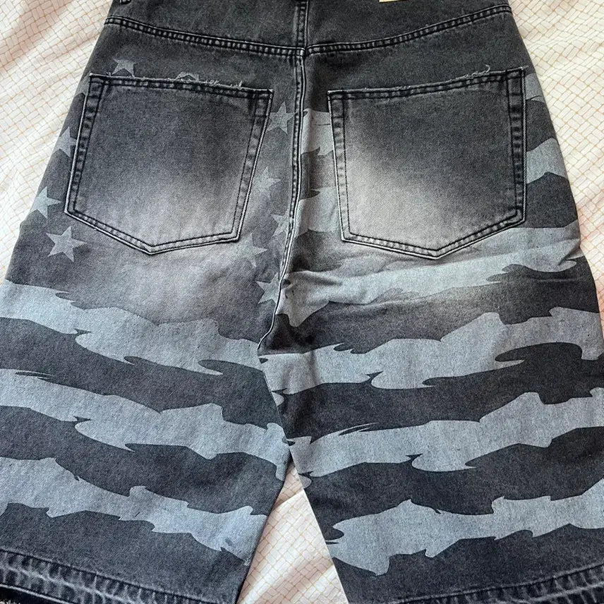 [BUNJANG] Wesken The Star Spangled Denim Pants Gray Size 2 / 웨스켄 스타 스팽글 데님 팬츠 그레이 2