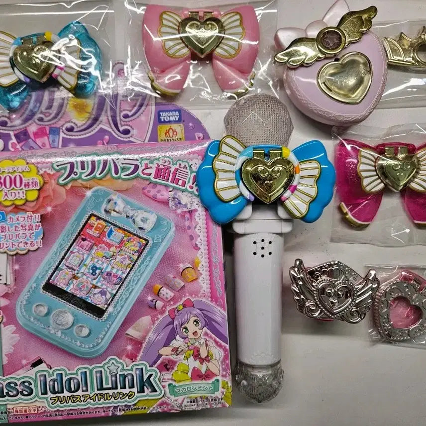 [BUNJANG] Pripara Shiny Neon Charm Pre-Pass Toy Microphone / 프리파라 마이크 샤이니네온 참 프리패스 완구