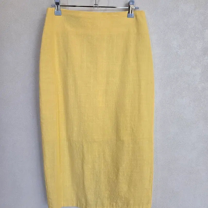 [BUNJANG] Lemon High-Waisted Linen Skirt / 레몬 하이웨스트 팬촉스커트