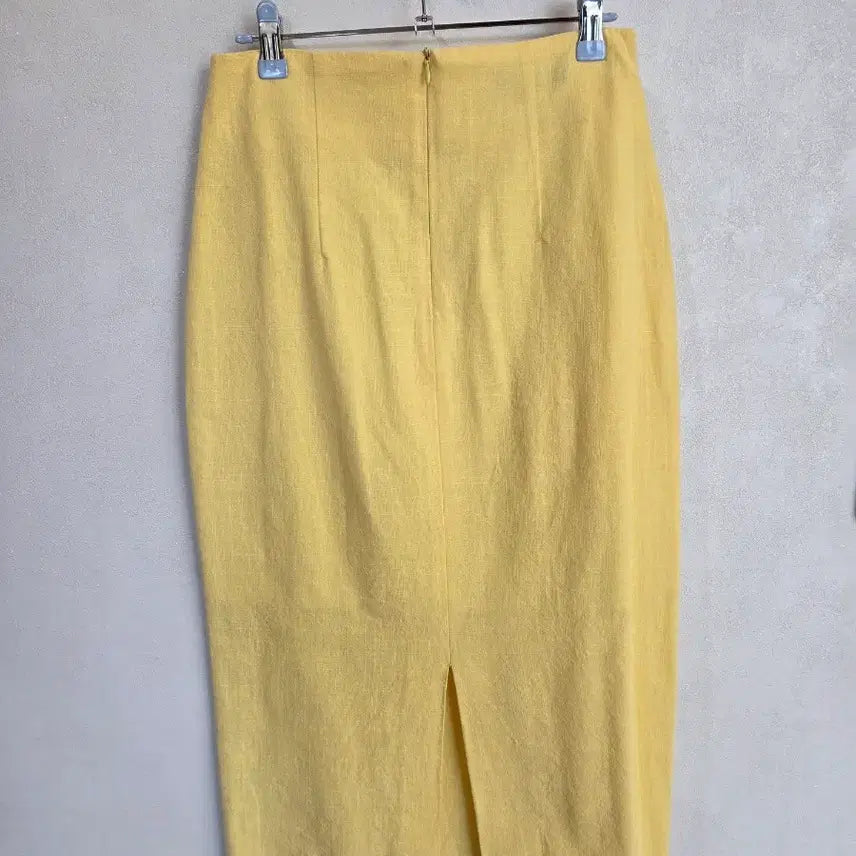 [BUNJANG] Lemon High-Waisted Linen Skirt / 레몬 하이웨스트 팬촉스커트