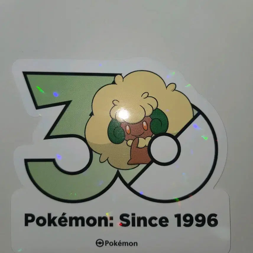 [BUNJANG] Pokemon 30th Anniversary Logo Holofoil Sticker / 포켓몬 30주년 로고 엘풍 홀로그램 스티커 판매합니다.