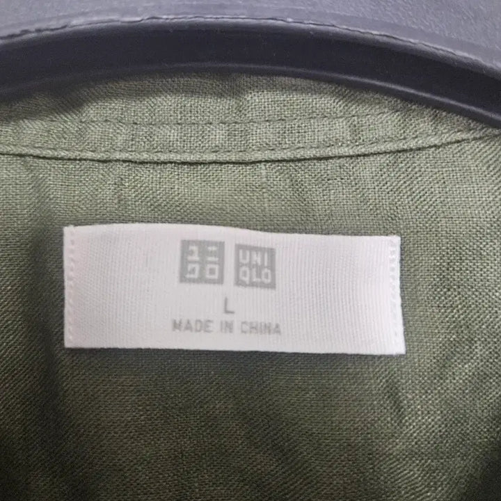 [BUNJANG] Uniqlo Linen Shirt Khaki L / 유니클로 린넨 셔츠 L 카키색