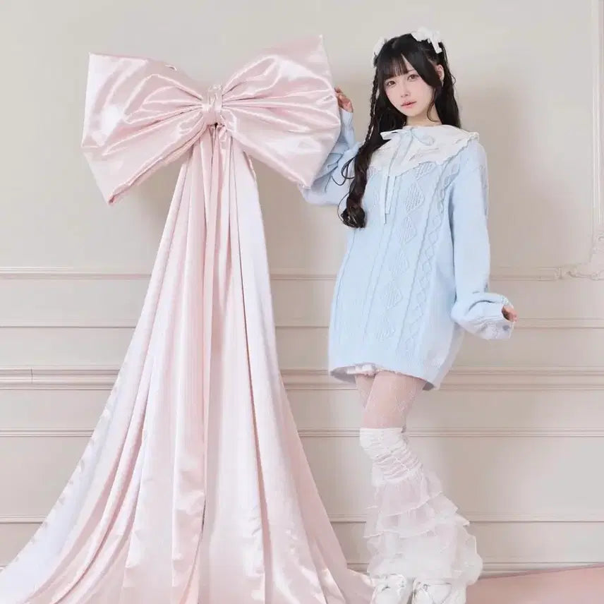 [BUNJANG] Honey Cinnamon Knit Dress Mizuiro / 허니시나몬 니트 원피스 미즈이로/양산형지뢰계양지뢰앙크루즈피움에블린마즈걸리