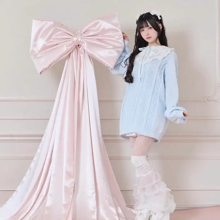 [BUNJANG] Honey Cinnamon Knit Dress Mizuiro / 허니시나몬 니트 원피스 미즈이로/양산형지뢰계양지뢰앙크루즈피움에블린마즈걸리
