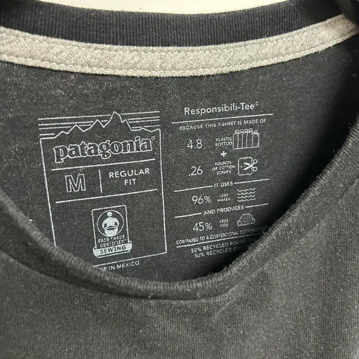 [BUNJANG] Patagonia Black Regular Fit T-Shirt M / 파타고니아 블랙 레귤러핏 반팔티 M