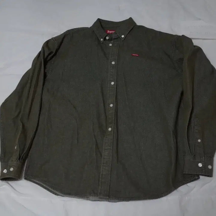 [BUNJANG] Supreme Small Box Denim Shirt Olive / [M] 슈프림 (Supreme) 스몰 박스 데님 셔츠 올리브