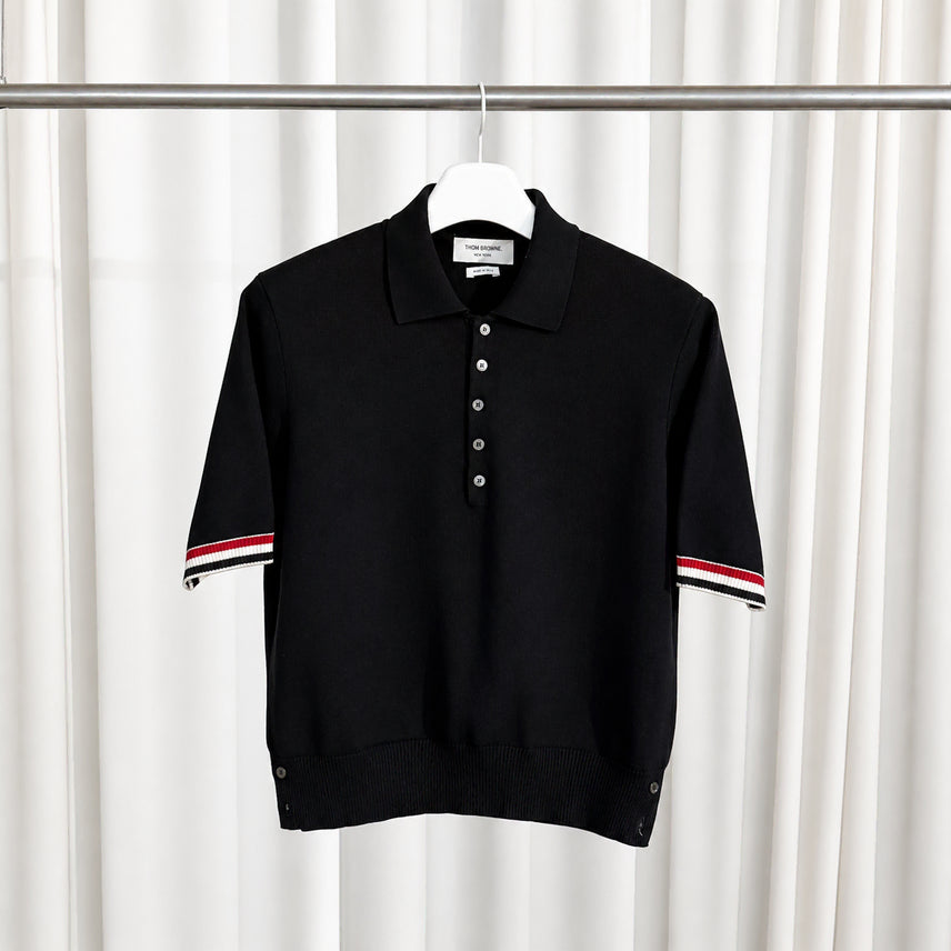 [BUNJANG] Thom Browne RWB Trimming Milano Stitch Short Sleeve Polo Shirt MKP056A / [3] 톰브라운 RWB 트리밍 밀라노스티치 반팔 카라티 MKP056A