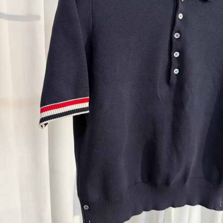 [BUNJANG] Thom Browne RWB Trimming Milano Stitch Short Sleeve Polo Shirt MKP056A / [3] 톰브라운 RWB 트리밍 밀라노스티치 반팔 카라티 MKP056A