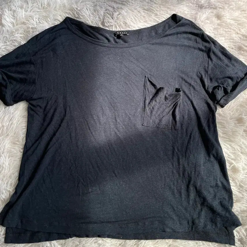 [BUNJANG] Theory Linen Pocket Short Sleeve T-Shirt / 띠어리 포켓 반팔 티셔츠 린넨