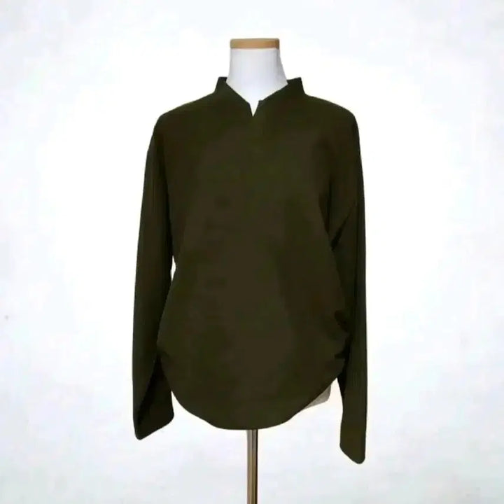 [BUNJANG] Unisex V-Neck Long Sleeve T-Shirt Free Size / 브이넥 긴팔 티셔츠, 남녀공용 프리사이즈