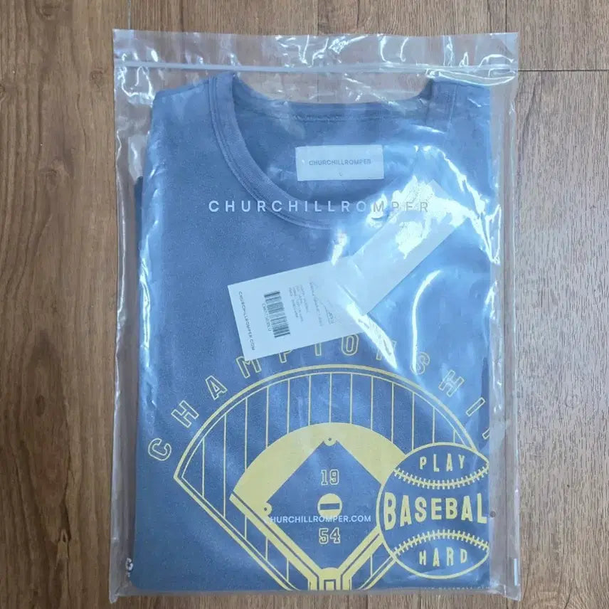 [BUNJANG] Churchill Romper Graphic Vintage Baseball T-Shirt Navy / [L/105]처칠롬퍼 그래픽 빈티지 티셔츠 베이스볼 네이비