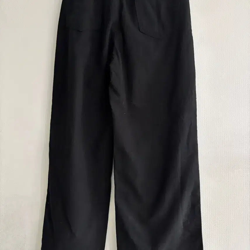 [BUNJANG] Black Wide Cotton Spandex Pants / 검정 와이드 면스판팬츠