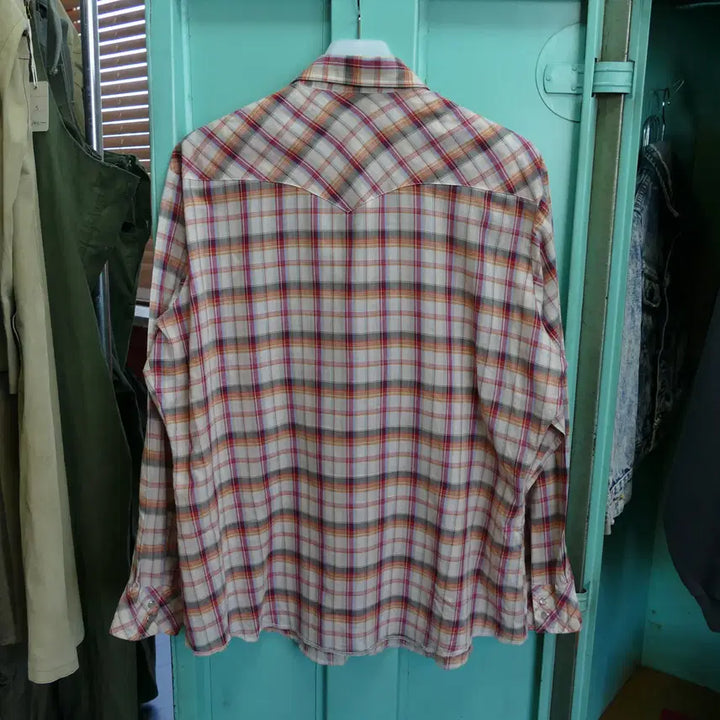 [BUNJANG] Wrangler Western Plaid Snap Shirt XL / [XL] 90년대 Made in Korea 랭글러 웨스턴 체크 셔츠