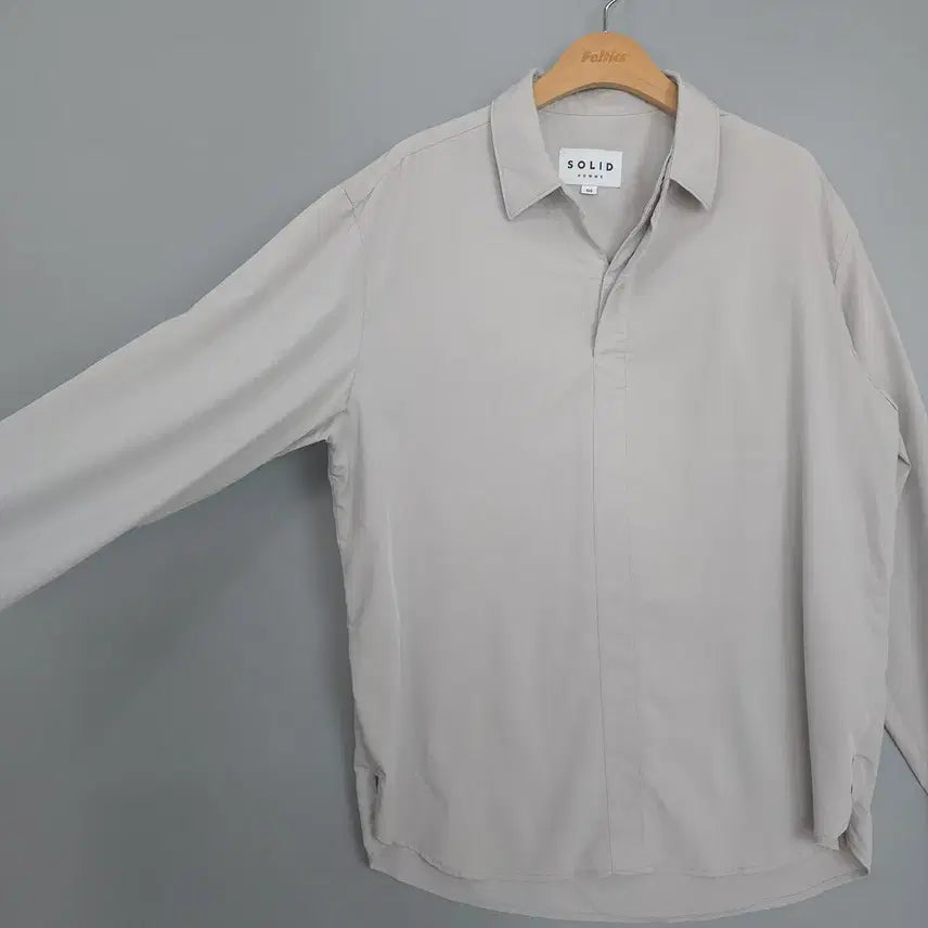 [BUNJANG] Solid Homme Rayon Blend Shirt Grey 105 / 솔리드옴므 Solid Homme 레이온 혼방 셔츠 그레이 105