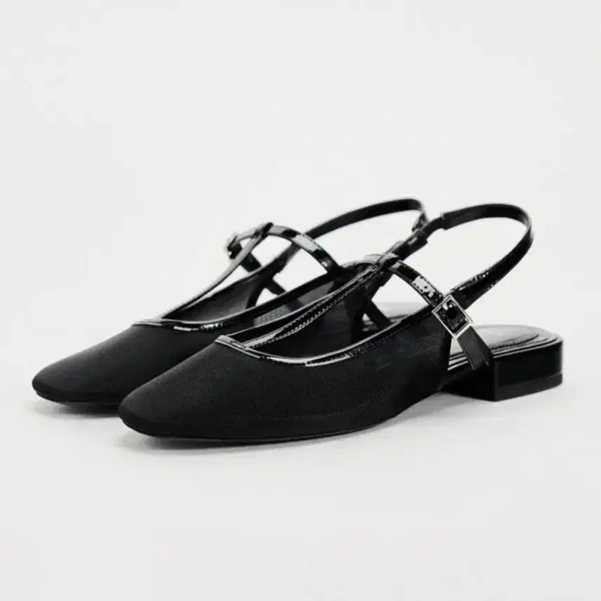[BUNJANG] Zara Mesh Slingback Strap Sandals Flat Mary Jane Shoes / 자라 메쉬 슬링백 여름 슈즈 스트랩 샌들 플랫 메리제인 40 255