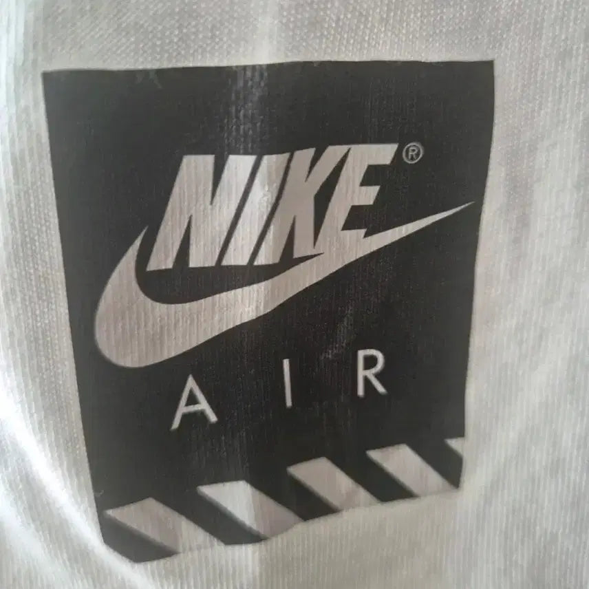 [BUNJANG] Nike Just Do It White Short Sleeve T-Shirt Orange/Black Swoosh / 나이키 저스트두잇 흰색 반팔티 오렌지/블랙 스우시