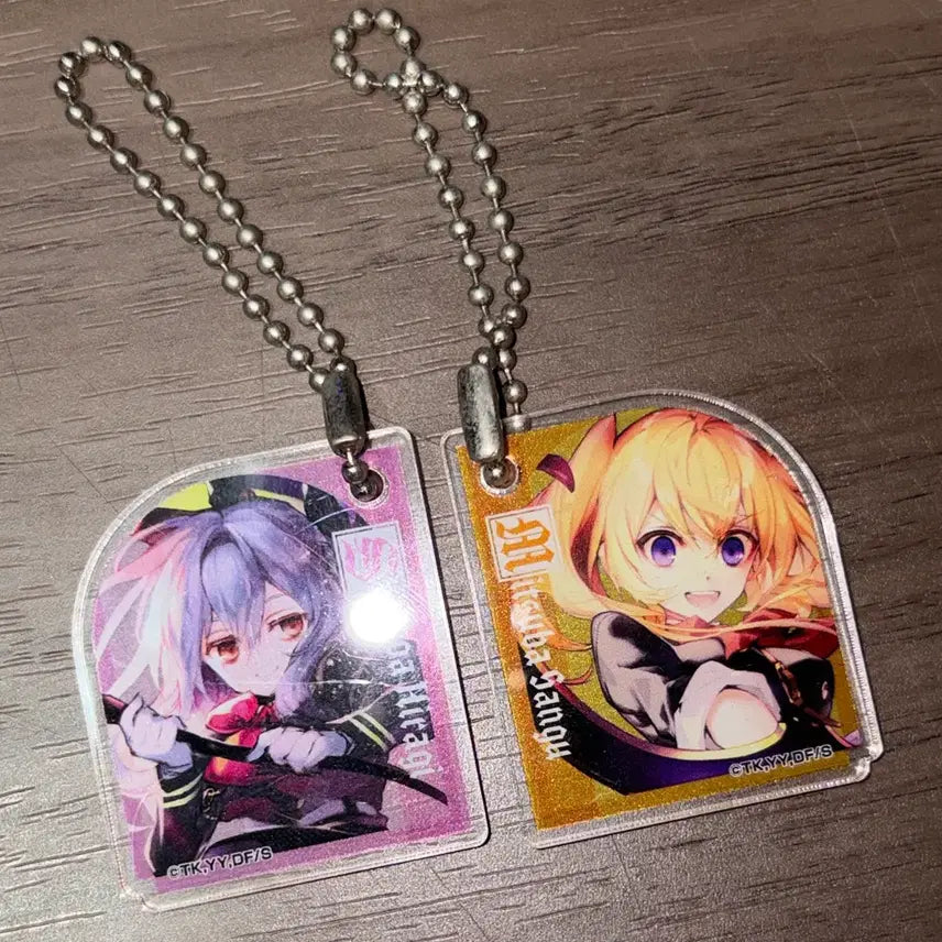 [BUNJANG] Seraph of the End Shinoa Hiiragi Mitsuba Acrylic Charm / 종말의 세라프 히이라기 시노아 산구 미츠바 키링