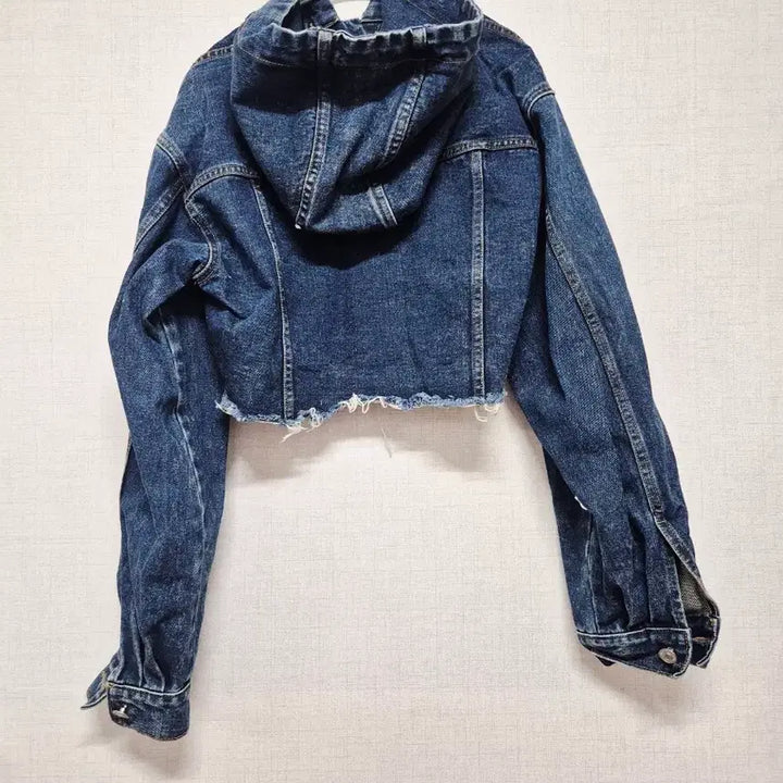 [BUNJANG] Hooded Denim Cropped Jean Jacket / 후드 데님 크롭 청자켓