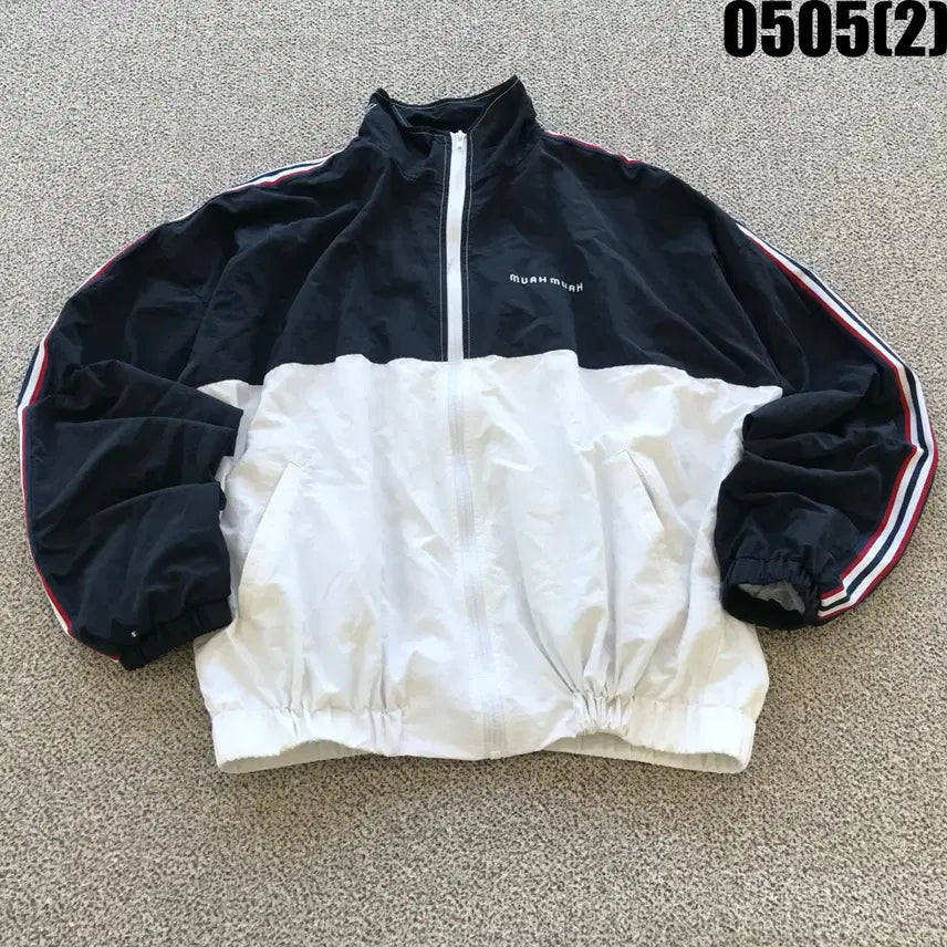 [BUNJANG] MuahMuah Color-Block Line Track Jacket XL / 무아무아 배색 라인 트랙 자켓 XL