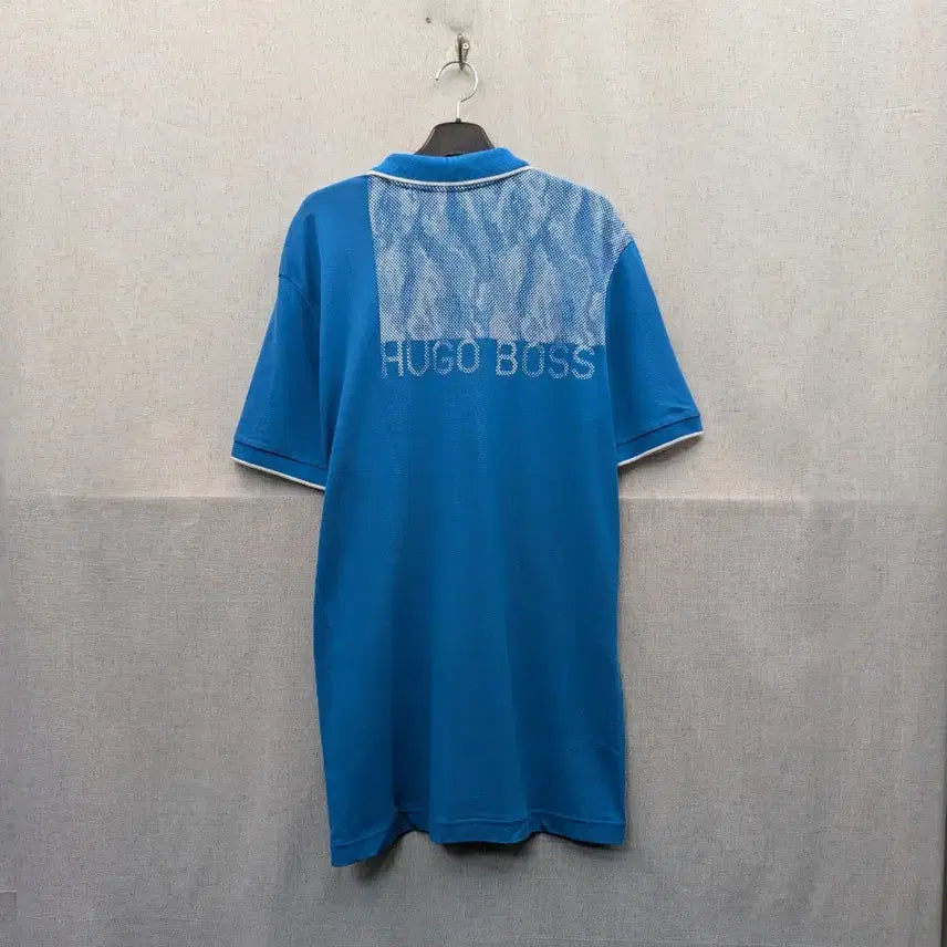 [BUNJANG] BOSS Blue Short Sleeve Polo Shirt / BOSS 파란색 반팔 카라티