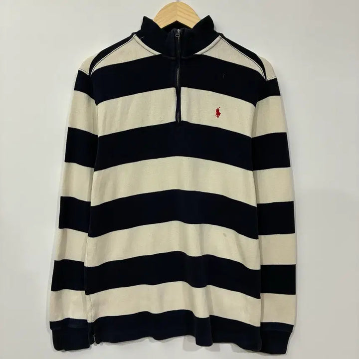 [BUNJANG] Polo Ralph Lauren Striped Half-Zip Pullover / 2610 폴로 단가라 반집업