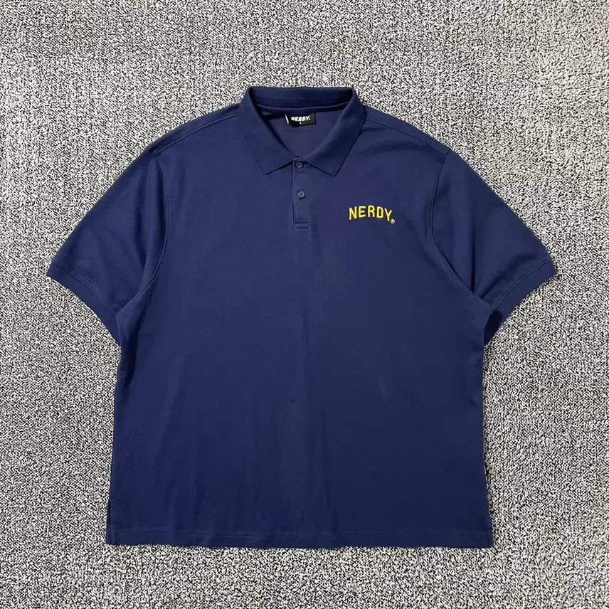[BUNJANG] NERDY Navy Collar T-shirt / 빈티지9. NERDY 널디 카라 티셔츠 반팔 티셔츠 피케티 네이비