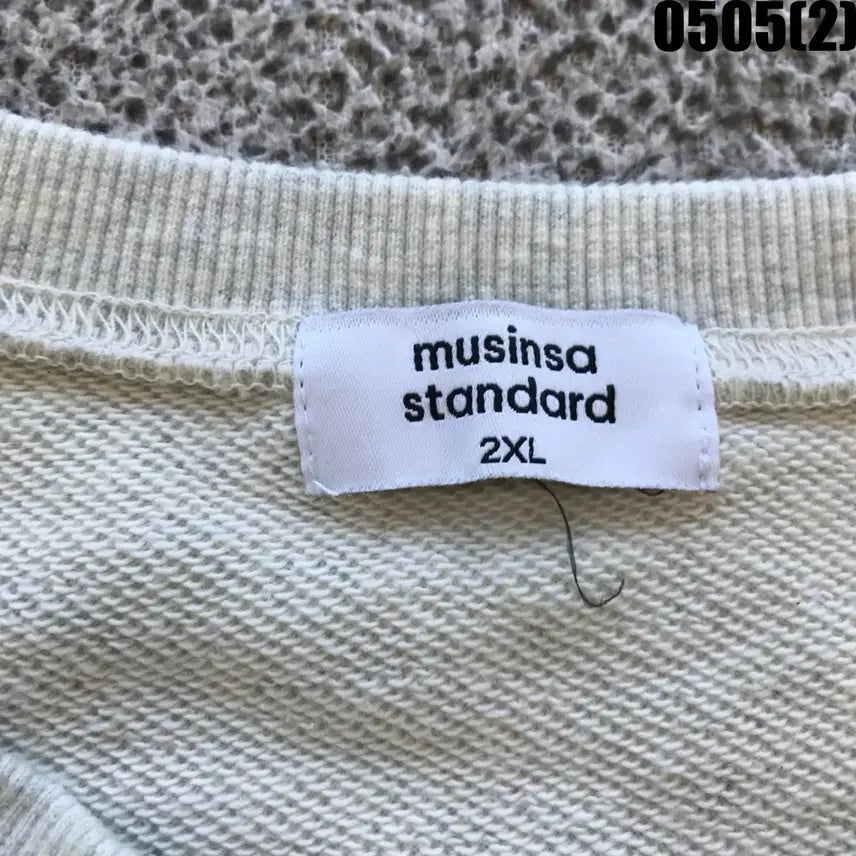 [BUNJANG] Musinsa Standard Light Grey Sweatshirt T-Shirt 2XL / 무신사스탠다드 라이트 그레이 맨투맨 티셔츠 2XL