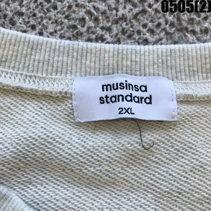 [BUNJANG] Musinsa Standard Light Grey Sweatshirt T-Shirt 2XL / 무신사스탠다드 라이트 그레이 맨투맨 티셔츠 2XL