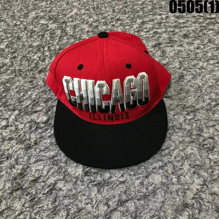 [BUNJANG] Chicago Red/Black Snapback Hat / 시카고 레드/블랙 스냅백 모자