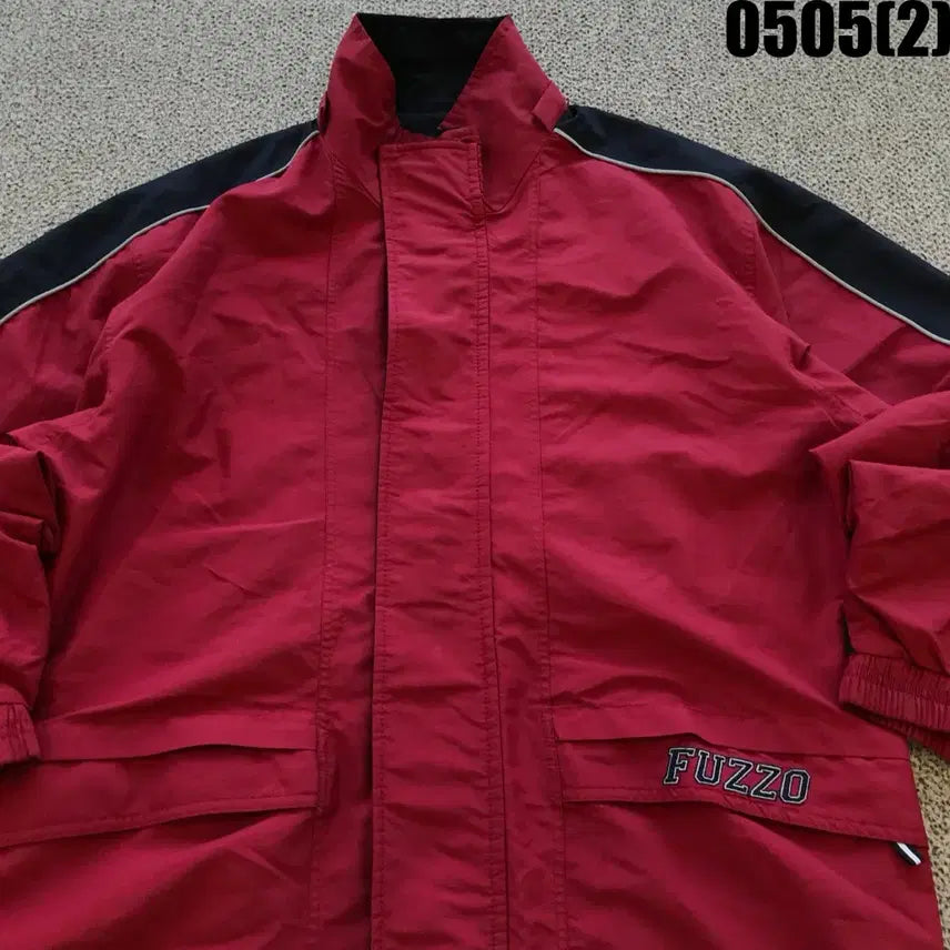 [BUNJANG] FUZZO Red/Black Windbreaker Jacket Size 95 / FUZZO 레드/블랙 바람막이 자켓 95