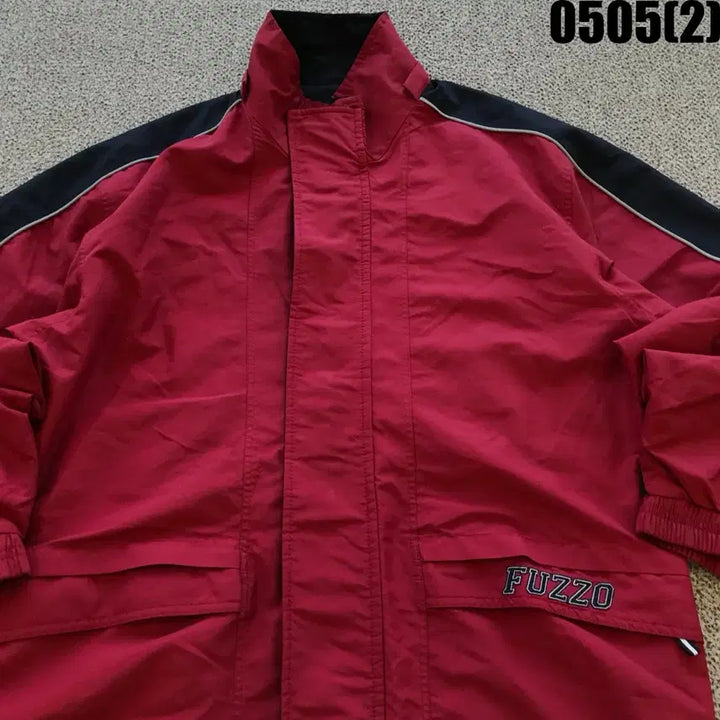 [BUNJANG] FUZZO Red/Black Windbreaker Jacket Size 95 / FUZZO 레드/블랙 바람막이 자켓 95