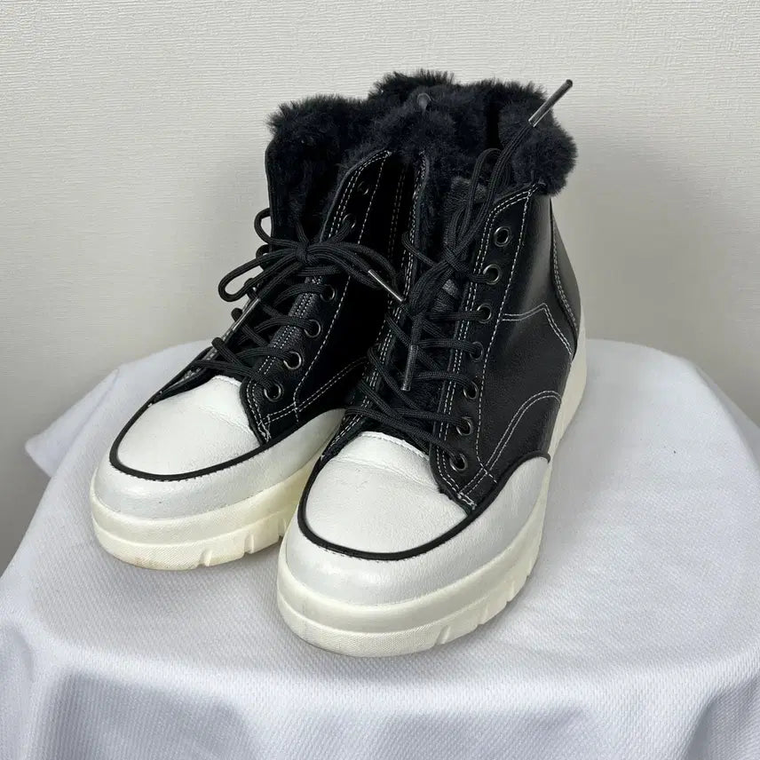 [BUNJANG] Brumas Molly Leather Fur Ankle Boots - Vintage / 브루마스 몰리 가죽 털 앵클 부츠 국내제작 신발 235 라덴 빈티지