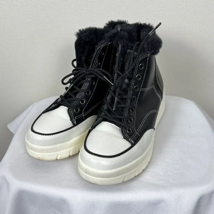 [BUNJANG] Brumas Molly Leather Fur Ankle Boots - Vintage / 브루마스 몰리 가죽 털 앵클 부츠 국내제작 신발 235 라덴 빈티지