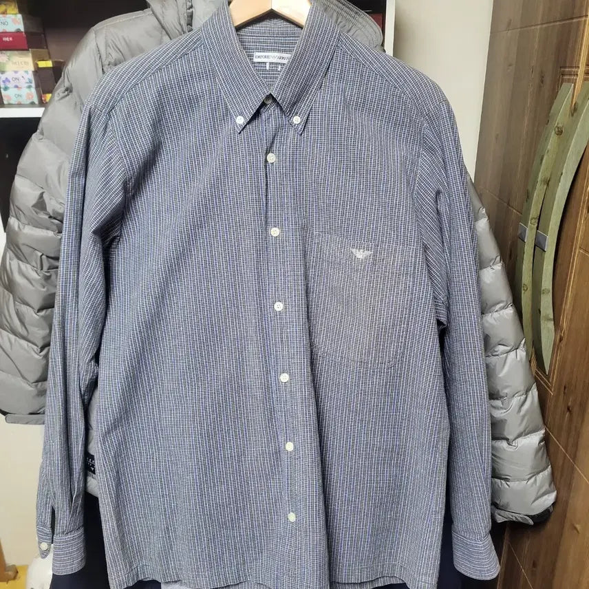 [BUNJANG] Emporio Armani Checked Shirt / 엠포리오 아르마니 체크 셔츠 남방
