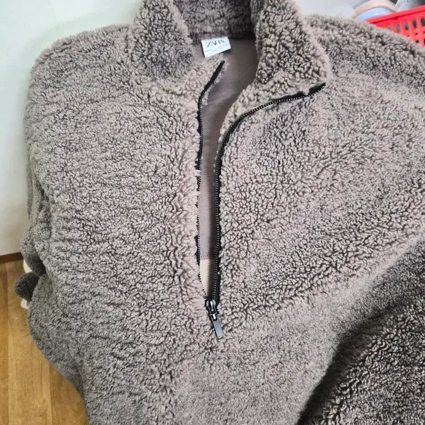 [BUNJANG] ZARA Fleece Half-Zip Sweatshirt / 자라 ZARA 뽀글이 하프집업 맨투맨