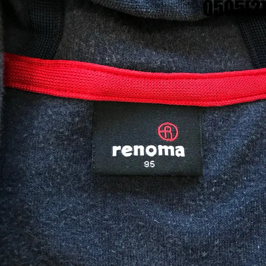 [BUNJANG] Renoma Velvet Hooded Zip-up Navy Mix 95 / 레노마 벨벳 후드집업 네이비 배색 95