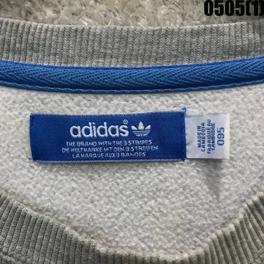 [BUNJANG] Adidas Three-Stripes Crewneck Sweatshirt Grey M / 아디다스 삼선 맨투맨 그레이 m