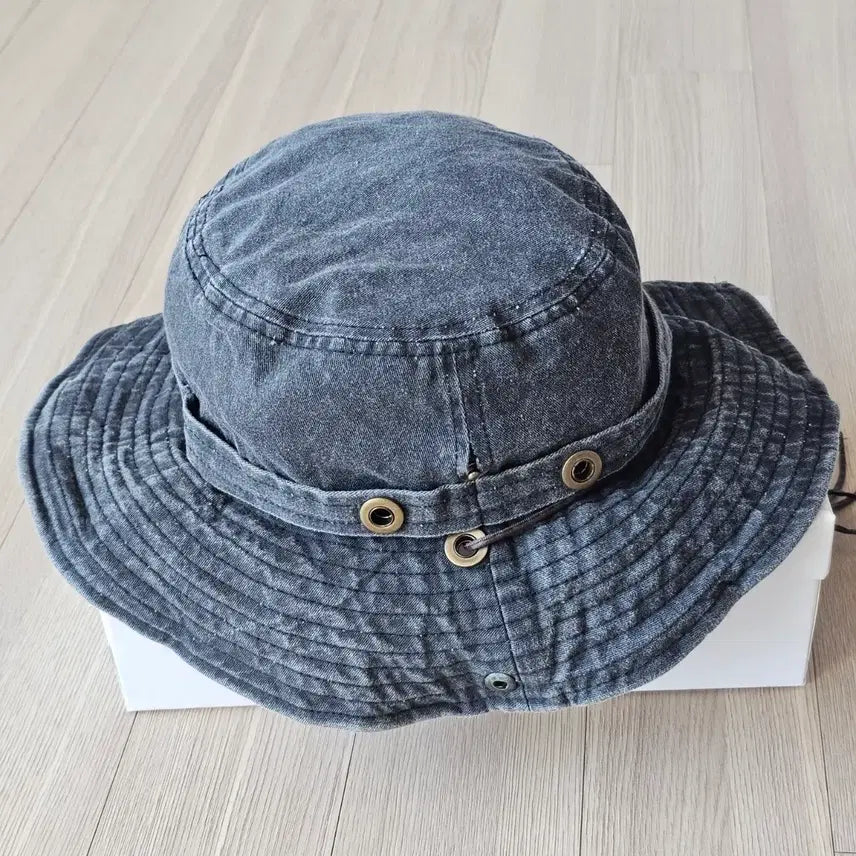 [BUNJANG] Vintage Washed Western Cowboy Bucket Hat Dark Grey 57-58cm / 빈티지 워싱 웨스턴 카우보이 모자 버킷햇  다크그레이 57~58cm
