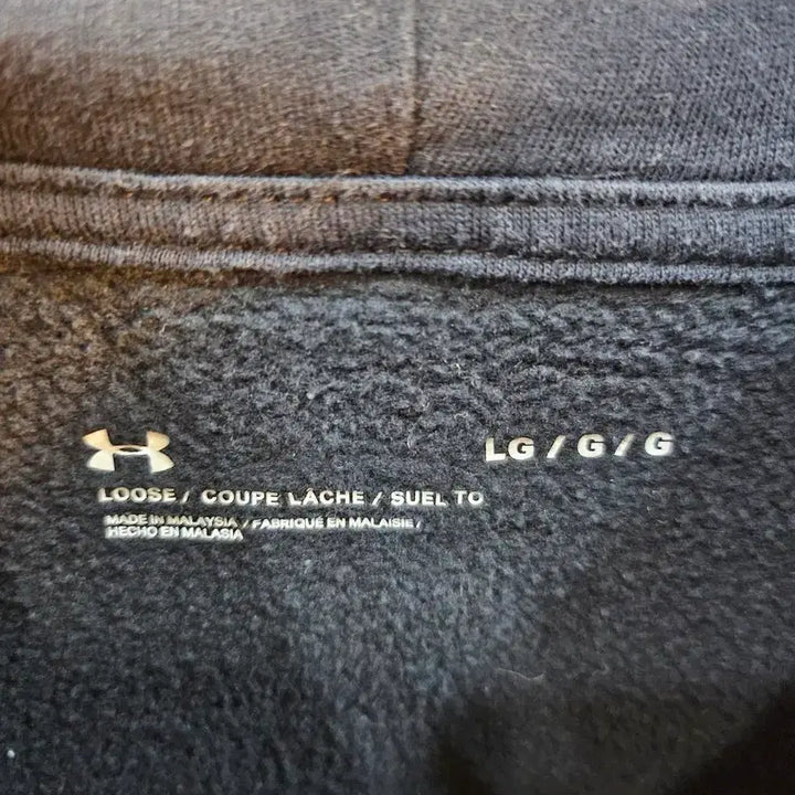 [BUNJANG] Under Armour Black Logo Hoodie / <만원빈티지>언더아머 블랙 로고 후드티