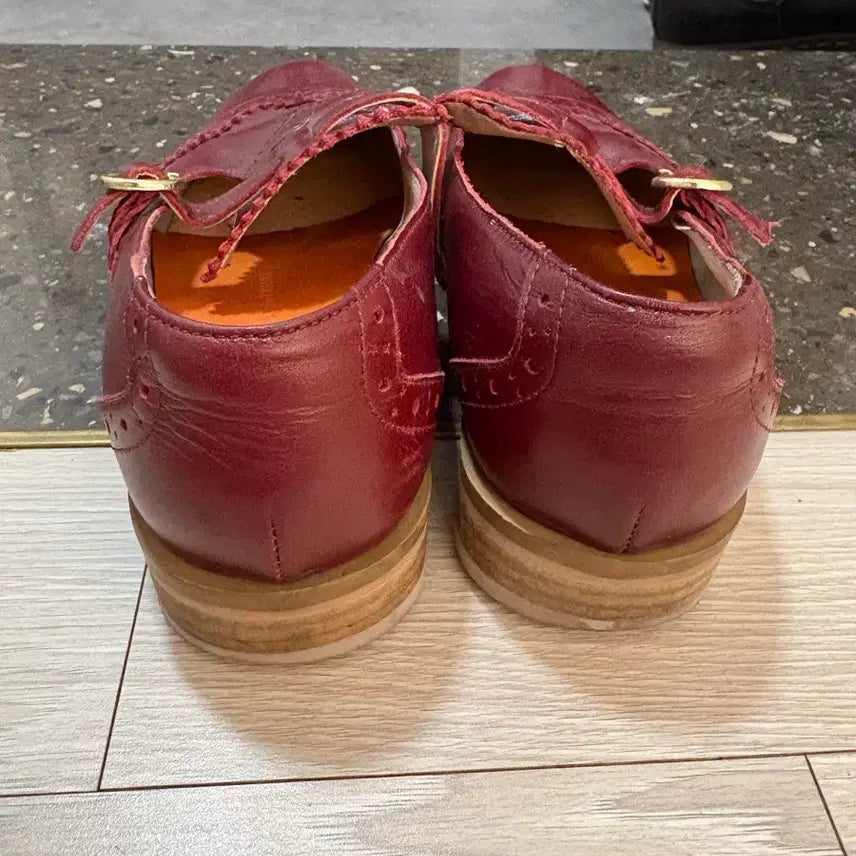 [BUNJANG] Veronica P London Burgundy Leather Loafers Size 37 / 베로니카포런던 로퍼 37