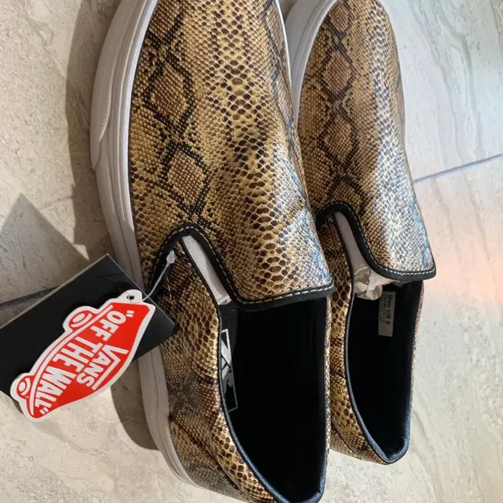 [BUNJANG] Vans Slip-On Snake Skin Pattern Shoes / 반스 슬립온 스네이크 스킨 패턴