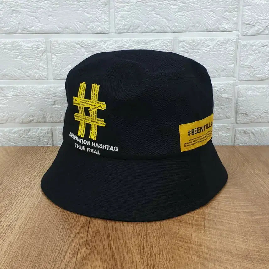 [BUNJANG] VINTRILL Taping Hashtag Bucket Hat 57cm / [57cm]빈트릴 테이핑 해시태그 버킷햇