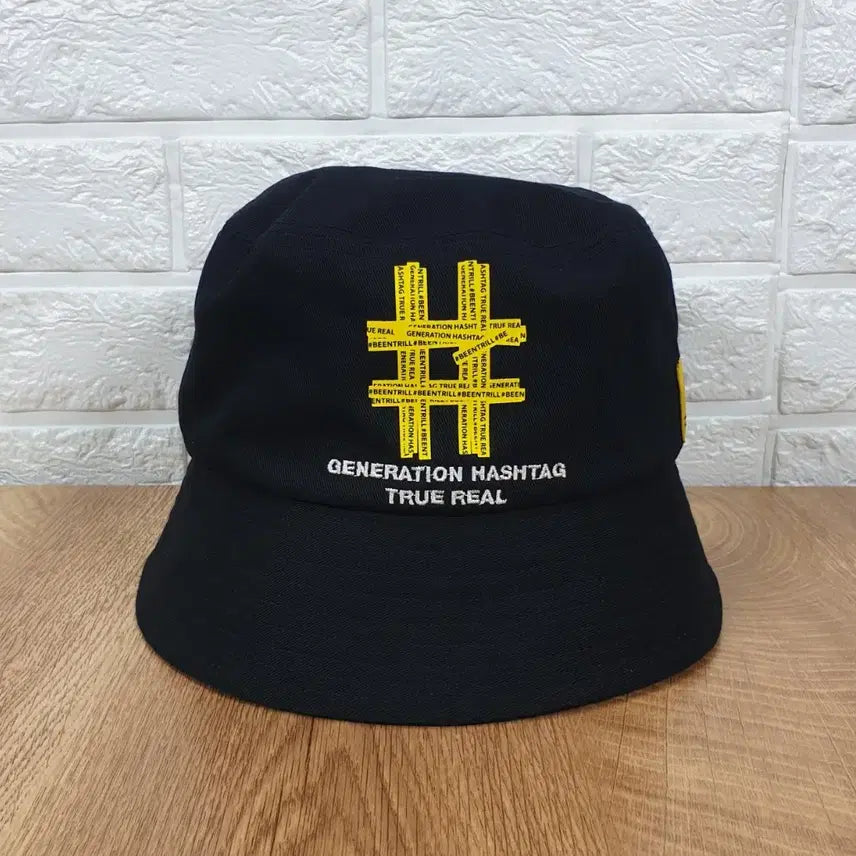 [BUNJANG] VINTRILL Taping Hashtag Bucket Hat 57cm / [57cm]빈트릴 테이핑 해시태그 버킷햇