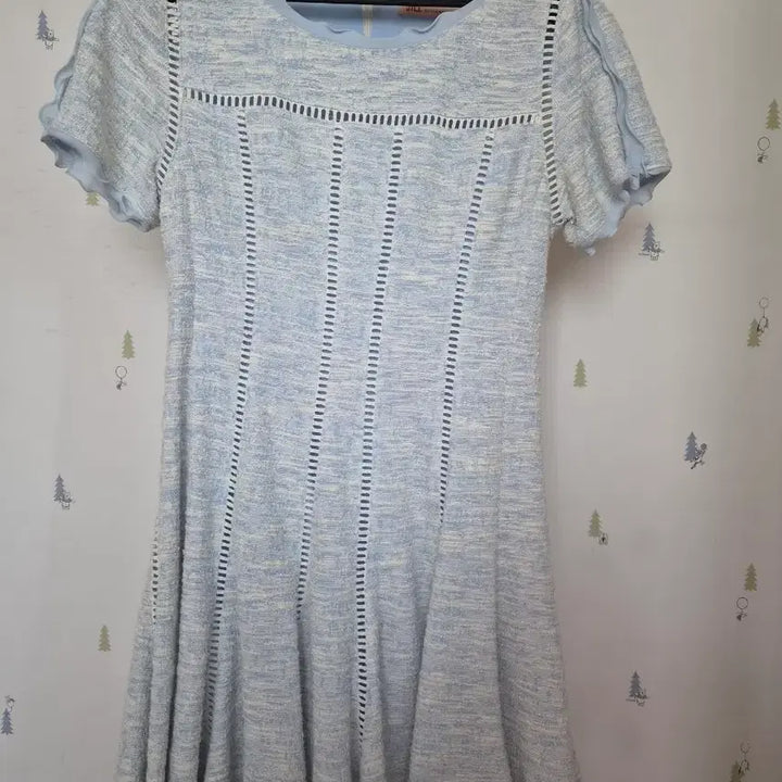 [BUNJANG] Jill by Jill Stuart Blue Punching Short Sleeve Dress / 질바이질스튜어트 JILL by JLLSTUART 하늘색 반팔 원피스