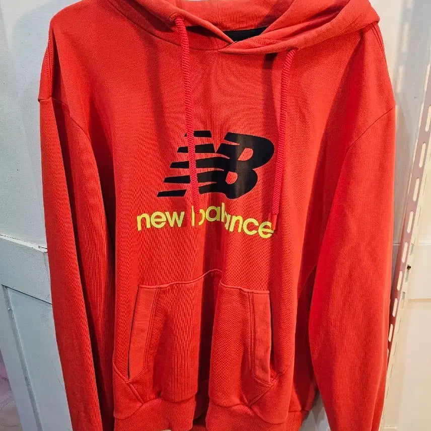 [BUNJANG] New Balance Red Hoodie XL / <만원빈티지>뉴발란스 레드 후드티