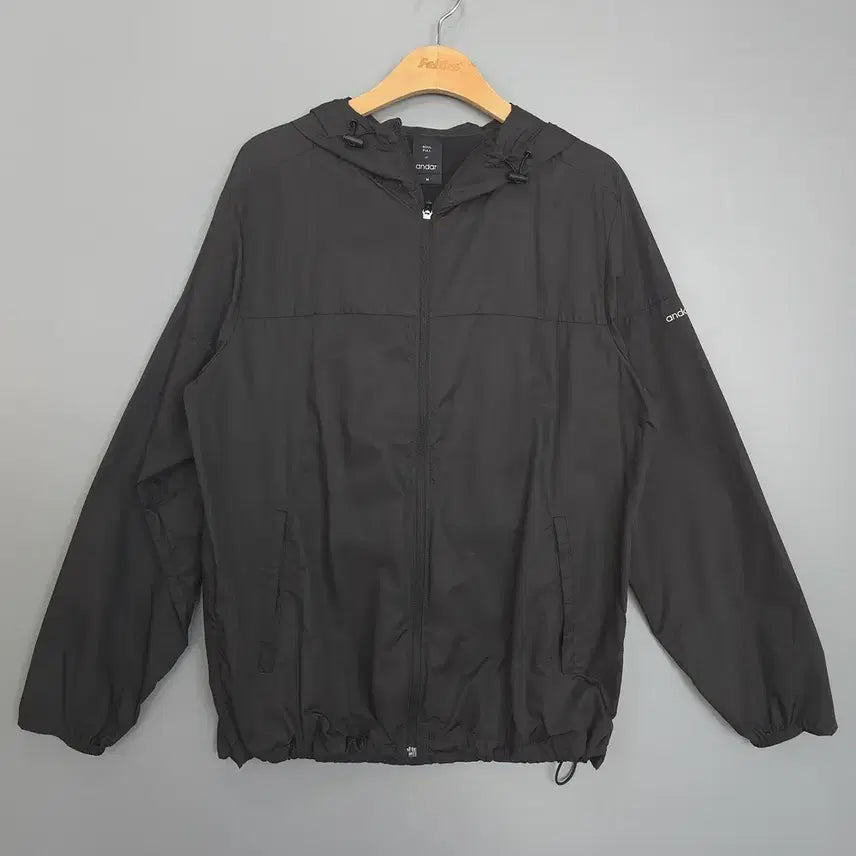[BUNJANG] Andar Meteor Black Hooded Windbreaker Jacket M / 안다르 ANDAR 후드 바람막이 자켓 M