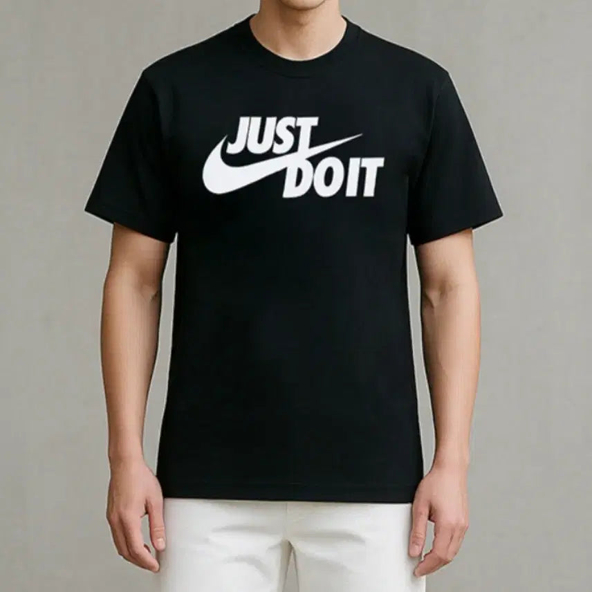 [BUNJANG] Nike Black "JUST DO IT" T-Shirt Size M (100) / 나이키 블랙 "JUST DO IT" 반팔티 사이즈M(100)