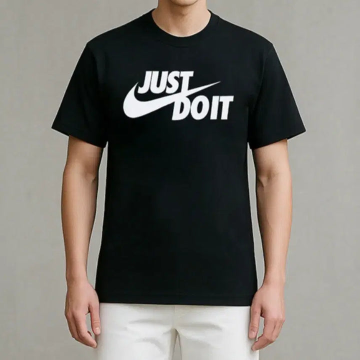 [BUNJANG] Nike Black "JUST DO IT" T-Shirt Size M (100) / 나이키 블랙 "JUST DO IT" 반팔티 사이즈M(100)