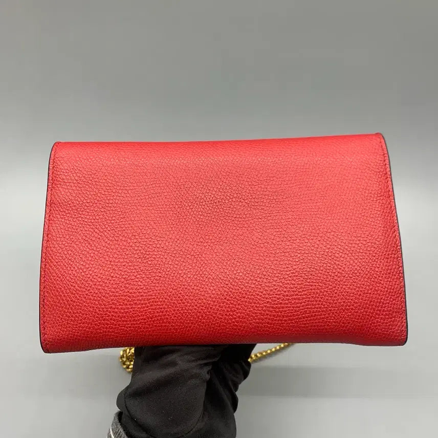[BUNJANG] Valentino Chain Wallet Red Leather / 267001578 발렌티노 체인 지갑 레드