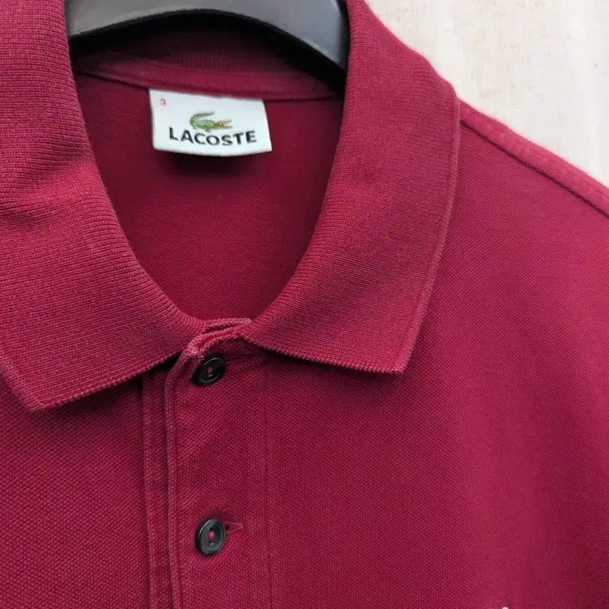 [BUNJANG] Lacoste Red Short Sleeve Polo T-Shirt Size M / 라코스테 반팔 폴로티 레드